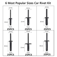 Lot de 150 attaches pour voiture de tailles variées, ensemble mixte, attaches en plastique durables