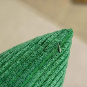 Funda de cojín de pana rayada Juego de 2 Fundas de cojín lisas decorativas - Product Image 5