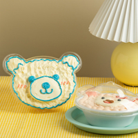 Fabricant OEM boîte d'emballage blister en plastique personnalisé en forme d'ours conteneur en plastique transparent conteneur de gâteau de bricolage