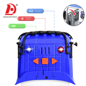 HUADA Camion <span class=keywords><strong>della</strong></span> <span class=keywords><strong>Polizia</strong></span> <span class=keywords><strong>Giocattolo</strong></span> con Luci e Suoni, Rimorchio a Inerzia con Elicottero, Set Multifunzionale di Veicoli da Costruzione - Product Image 4