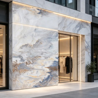 Panneau mural en PVC moderne de haute qualité avec effet marbre UV, résistant à l'humidité et à l'eau, WPC pour la décoration des salons et des salles à manger d'hôtel
