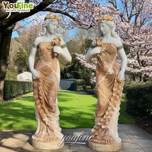 Yaşam boyutu açık bahçe Modern Lady heykeli oniks mermer şekil heykel - Product Image 2