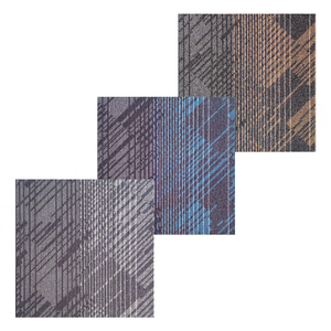 Dalles de moquette de luxe de haute qualité 100% nylon, style moderne à boucles, carrés de 50x50 cm, moquette de bureau et commerciale, option OEM - Product Image 1