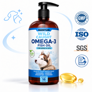 Complément alimentaire liquide d'<span class=keywords><strong>huile</strong></span> <span class=keywords><strong>de</strong></span> poisson oméga-3 sauvage <span class=keywords><strong>pour</strong></span> chiens et chats, 16 fl oz, absorption rapide, soutien immunitaire - Product Image 1