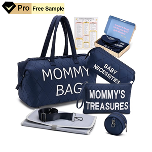 Ensemble de sacs de voyage pour maman avec plusieurs pochettes coussin à langer porte-sucette parfait cadeau de douche de bébé - Product Image 1