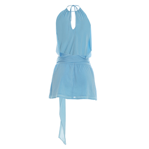 Viviblook C26DS074 Nuevo Vestido de Verano Sexy sin Mangas con Espalda Descubierta, Mini Vestido Casual para Damas - Product Image 5
