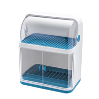 Égouttoir de cuisine double couche en plastique pour vaisselle, rangement et présentation de bols