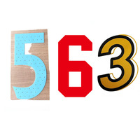 Numéros personnalisés en silicone 3D pour transfert thermique sur maillots de football et de basketball – Haute densité, plaque épaisse, durables et écologiques