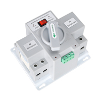Commutateur de transfert automatique (ATS) double alimentation 2P 63A 100A PC monophasé, capacité de coupure 10kA, temps de transfert <8ms, ininterrompu