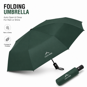 Parapluie pliable automatique en gros, logo personnalisé imprimé, compact, imperméable, pare-soleil pour les voyages et les cadeaux d'affaires - Product Image 1