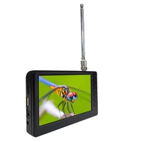 TV Portabel 5 Inci Televisi Digital Dengan Baterai DVB-T2 ATSC ISDB-T Opsional