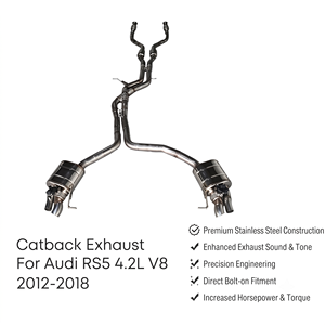 Vortex Sport Sound Valved Stainless Steel <b>Exhaust</b> Fits Audi RS5 4.2L V8 2012-2018 Exotic Tone Modification - Product Image 1