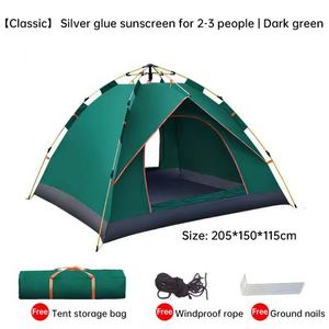 Carpa de Camping Automática, Portátil, Impermeable, para 3-4 Personas, con Protección Solar Instantánea - Product Image 3