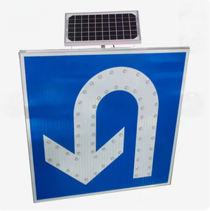 Signalisation de sécurité pour <span class=keywords><strong>rond</strong></span>-abouts à LED clignotantes photovoltaïques pour allées, <span class=keywords><strong>panneau</strong></span> de signalisation routière à LED solaire pour <span class=keywords><strong>rond</strong></span>-abouts - Product Image 3
