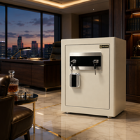 Caja Fuerte Electrónica de Acero de 45 cm con Combinación de Contraseña y Llave Digital para Seguridad en Habitaciones de Hotel