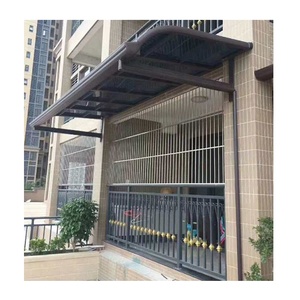 Marque Nouveau Polycarbonate Porte Fenêtre Auvent Patio Toit En Aluminium <span class=keywords><strong>Pare</strong></span>-<span class=keywords><strong>Soleil</strong></span> Abri - Product Image 3