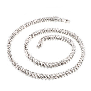 KALEN 316L cuadrado de acero inoxidable cadena sin colgante collar para hombres, - Product Image 2