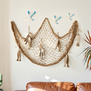 Wooden Fish Wall Hanging Irregular Shape Mediterranean Style Home Decor Living Room Dining Room Decoration - Product Image 3