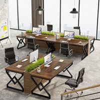 Bureau de direction à hauteur réglable de 63 pouces, poste de travail ergonomique avec plateau en bois d'ingénierie épais et structure métallique robuste