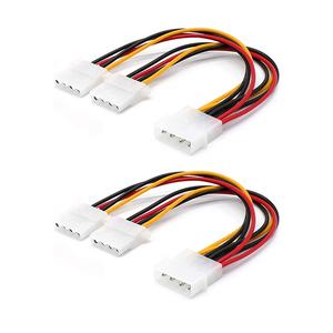 Catu daya 4 Pin komputer Molex kabel pemisah Y kabel ekstensi daya Internal 2 perempuan ke 1 laki-laki - Product Image 1