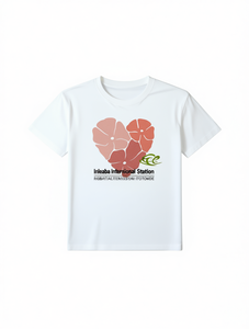 T-shirt da donna Inleaba International Station con stampa floreale a cuore, manica corta, girocollo, grafica stampata, primavera estate - Product Image 1