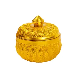 Super Cheap Home Supplier Serving Size 10 Cm. Mini Bowl with Lid Aluminum Gold Color for Tableware Serving Cup Made in Thailand