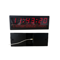 Sistema de Reloj para Hospital con Mensaje, 2.3" x 6 Dígitos, Sincronizado con Servidor NTP, Alimentación a Través de Ethernet, Reinicio Automático de Horario de Verano