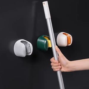 Plastic Mop Rack Does Not Need to Be Punched. Strong Broom Clip Bathroom Multifunctional Mop Rack <b>Kitchen</b> Strong <b>Hook</b> - Product Image 5