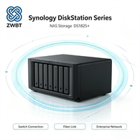 Synology DS1825+ DiskStation, Servidor de Almacenamiento en Red Empresarial NAS de 8 Bahías, 4 LAN de 2.5G, USB, Copia de Seguridad de Datos, RAID, Almacenamiento en la Nube, en Stock