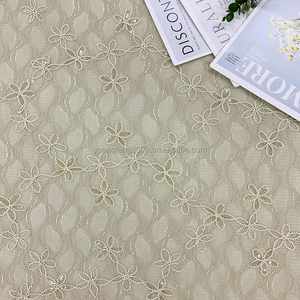 Chất Lượng Cao Cô Dâu Nhung Sang Trọng <span class=keywords><strong>Sequin</strong></span> Pháp Cho Phụ Nữ Trắng Đính Cườm Ren Vải - Product Image 2