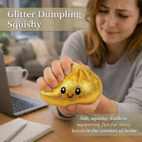Jouet anti-stress mignon et moelleux à paillettes, en forme de boulette, pour soulager l'anxiété chez les adultes et les enfants