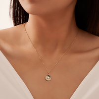 Collier en argent sterling 925 avec pendentif en forme de coquille de designer et perle ronde, chaîne en câble pour femmes