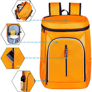 Custom <span class=keywords><strong>Jumbo</strong></span> Thermal Food Delivery Cooler Bag Reutilizable Aislado Almuerzo Cooler Trabajo Picnic Playa Mochila Cooler Bag - Product Image 5