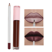 Vente en gros de kits de gloss pour les lèvres Private Label personnalisés DIY Colors Lipstick Lip Liner Sets Waterproof Lip Makeup for Girls Lip Gloss Kit