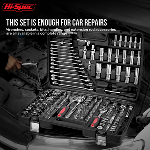 Hi-Spec 216pcs công cụ cơ khí Hộp dụng cụ cầm tay Kit hỗn hợp wrenches 1/2 "1/<span class=keywords><strong>4</strong></span>" 3/8 "Ổ cắm thiết lập nhà để xe tự động sửa chữa công cụ thiết lập OEM ODM - Product Image 5