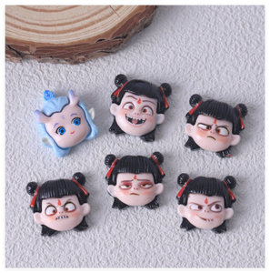 ขายส่งการ์ตูน Nezha AO <span class=keywords><strong>Bing</strong></span> คนหัวเสน่ห์เด็กน่ารัก DIY เครื่องประดับผมอุปกรณ์เสริมแบนเรซิน Cabochon - Product Image 3