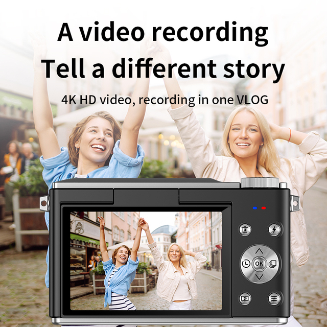Digital Camera 3.0 Inch 4K Video Auto Focus Camcorder Camera for Photography 48MP HD Display Camera