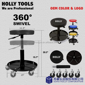 Siège roulant à hauteur réglable pour réparation automobile Chaise d'atelier pneumatique <span class=keywords><strong>Auto</strong></span> Lift Mechanic Tool Storage Garage Work Shop Stool - Product Image 2