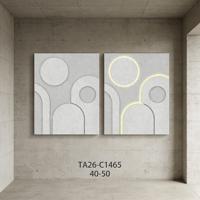 Tableau mural géométrique minimaliste LED sur toile, cadre moderne pour salon, grande peinture murale suspendue