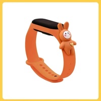 Sabuk jam tangan pintar LED, gelang kartun Mi Band 5, tali jam tangan pintar untuk Mi Band 7 6 5 4 3