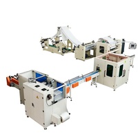 Máquina de alta velocidad para pañuelos faciales interfoliados 5P con motor y engranajes para línea de producción de toallitas húmedas, capacidad de 1 tonelada/día