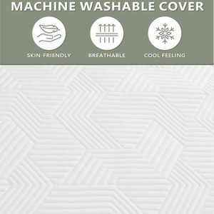 Đệm topper mút hoạt tính King - Đệm topper 7 vùng với vỏ đệm khí - Đệm topper gel làm mát <span class=keywords><strong>4</strong></span> <span class=keywords><strong>inch</strong></span> cho người đau lưng - Product Image 4