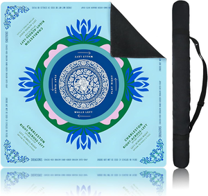Housse de table personnalisée en gros, imprimée, antidérapante, insonorisante, pour Mahjong, Dominos, <span class=keywords><strong>Poker</strong></span>, 4 joueurs, bleue, style américain - Product Image 1