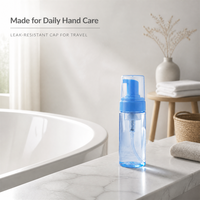 Flacon pompe vide rechargeable bleu pour mousse, distributeur de savon moussant pour le visage, idéal pour les voyages, hôtels, salons et emballage de savon liquide