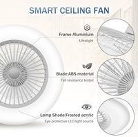 Ventilador de Techo LED Inteligente con Control Remoto, Diseño Moderno, Alto CRI 80, Eficiencia Energética, Regulable, 30W/72W, 3000K-7300K, Color