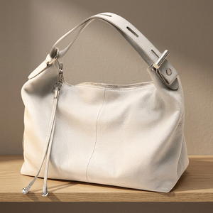 Bolso de Mano de Cuero Marrón con Diseño Moderno y Logotipo Personalizado, Bolso Tote de Piel Vacuna para Mujer, Bolso Bandolera - Product Image 2