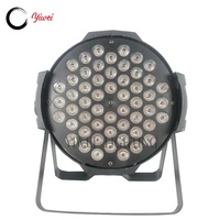 Projecteurs de scène LED Parcan 54x3W RGB 3-en-1 pleine couleur de haute qualité avec boîtier en aluminium et émission de couleur RGB