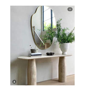 Alta calidad, precio de fábrica, mesas de <span class=keywords><strong>consola</strong></span> de lujo, entrada templada de vidrio, muebles de piedra antigua, <span class=keywords><strong>mesa</strong></span> de centro al por mayor - Product Image 3