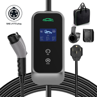Estación de Carga para Vehículos Eléctricos con Control Remoto, Venta al por Mayor de Fábrica, 32a Tipo 1, Portátil para el Hogar, Cargador de CA de 7.2 kw