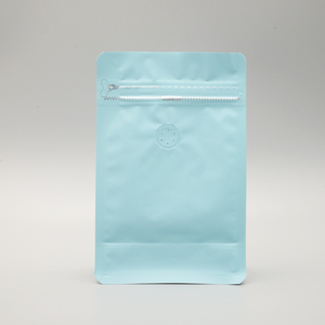 Sachet de café carré sur mesure à fond plat avec valve de dégazage, doublure en aluminium de qualité alimentaire, fermeture éclair facile à déchirer, emballage de café en vrac - Product Image 6